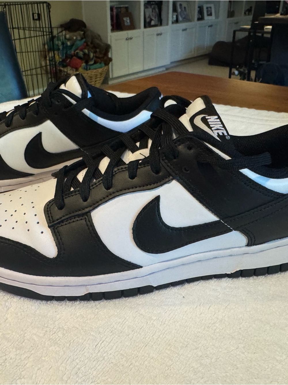 Nike Women’s Dunk Lo Sneakers - Black/White. Only worn once. Excellent condition - Picture 3 of 7